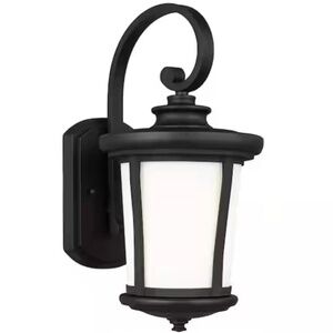 Generation Lighting Eddington 1 Light 16.13-in H Black Outdoor Wall Light Medium